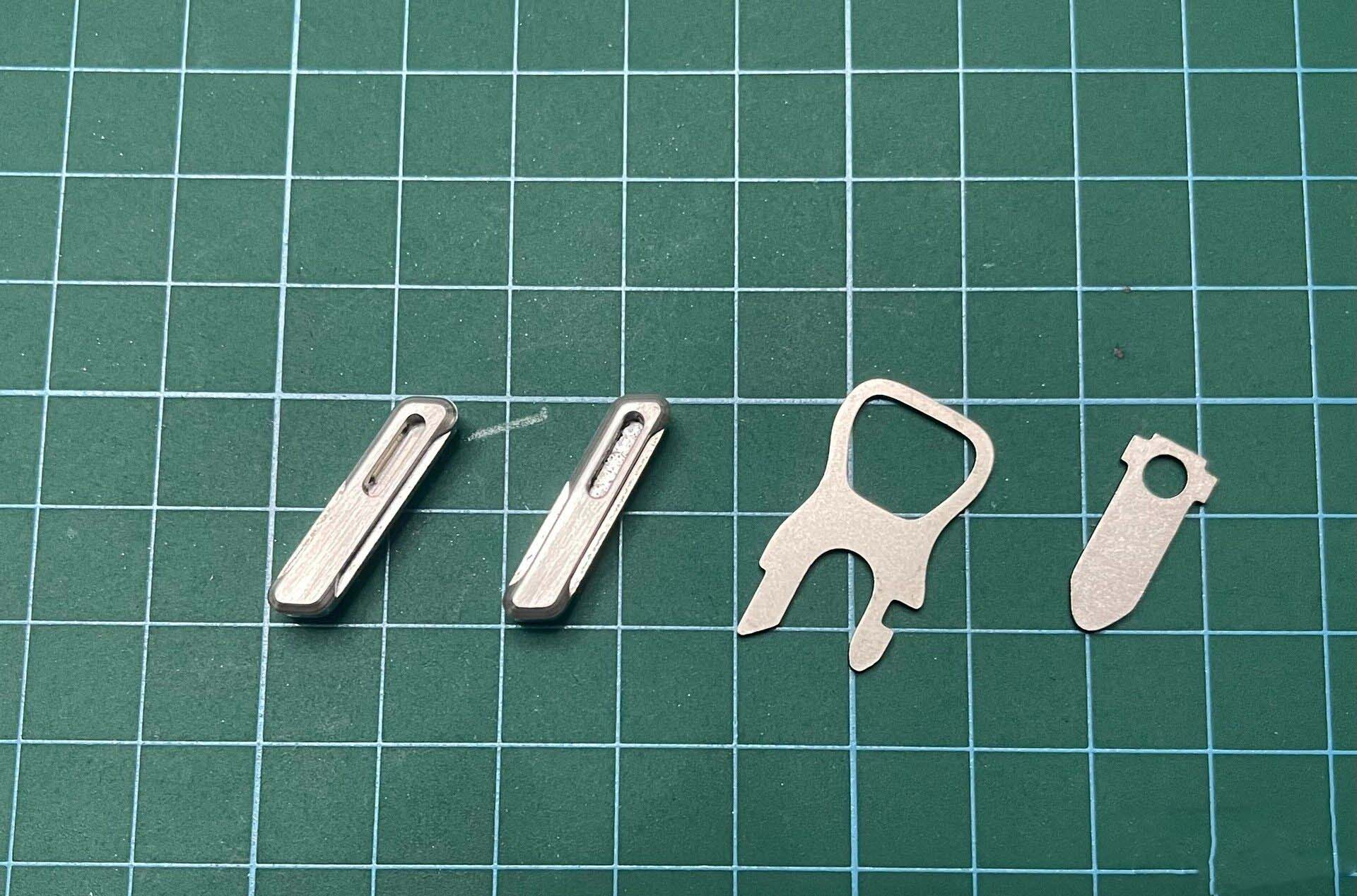 Leatherwork Knife - 2 Stuks Roestvrijstalen Duim Grip Tab