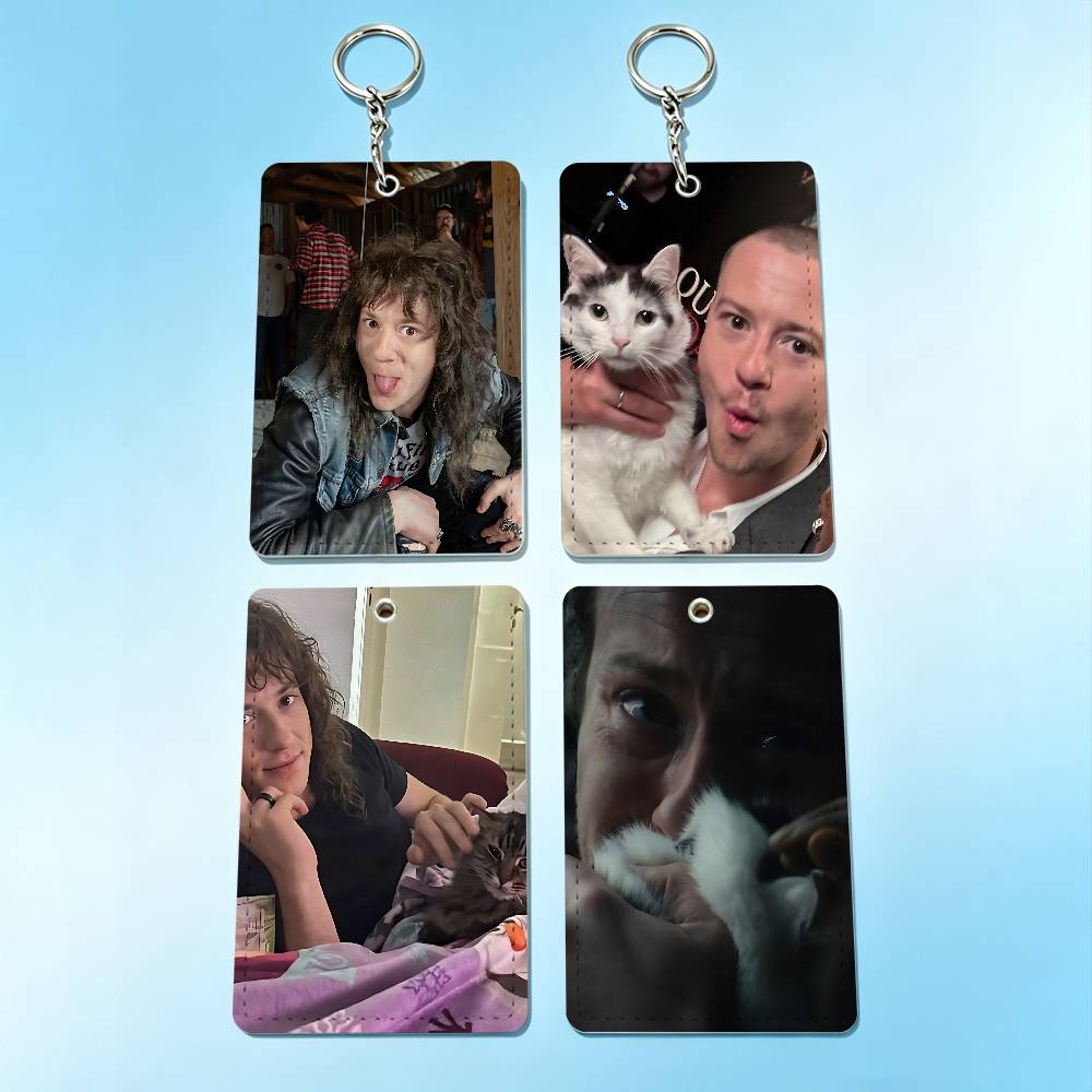 Leather Work Is - acteur J-Joseph Quinn Cat Badgehouder Sleutelhanger