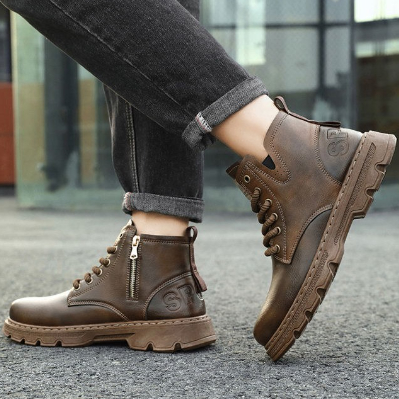 Leather Work Boots - ​ Heren 2025, winter nieuwe collectie,