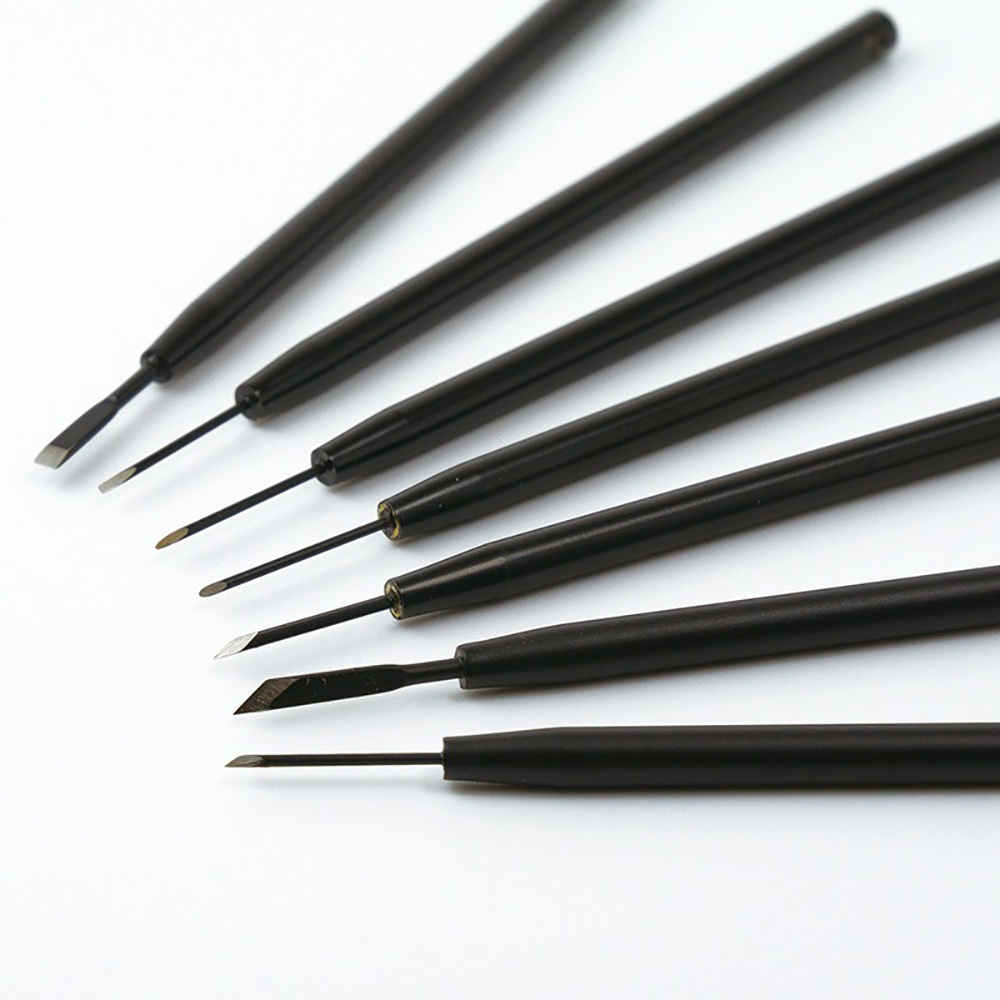 Leathercraft Japan - EIGER TOOL 7-delige precisie micro-mesjes wax