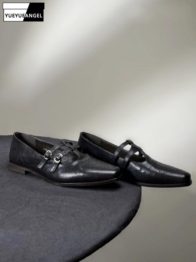 Leatherwork In French - Franse stijl elegante dames gesp vierkante