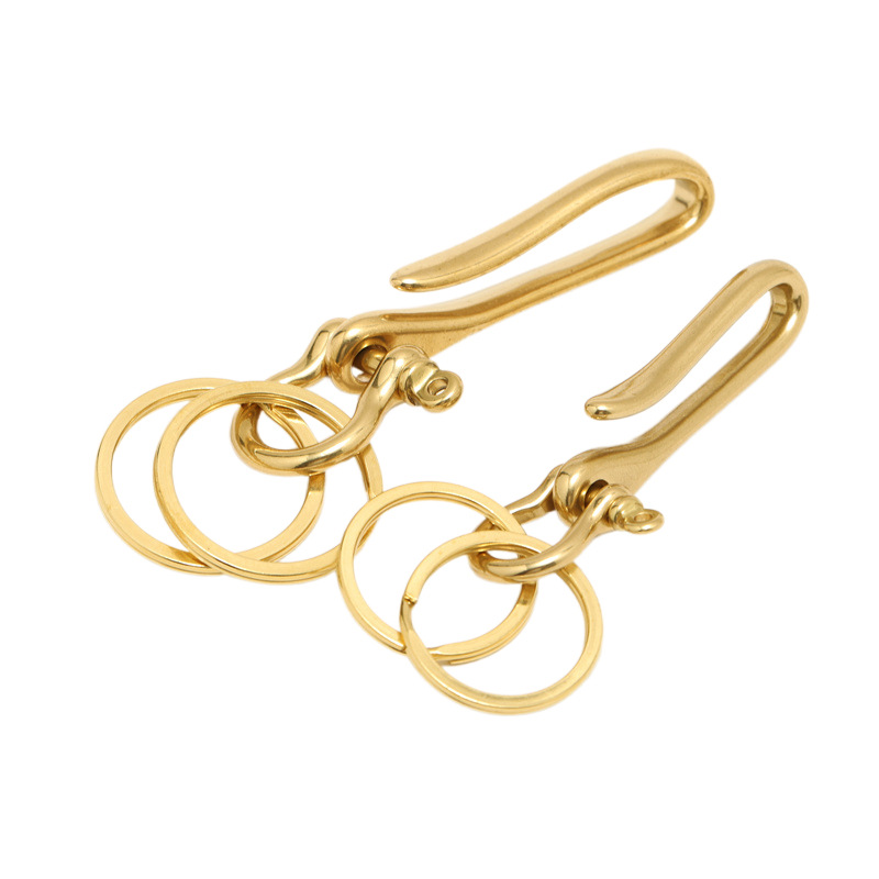 Leatherwork Hardware - Messing stoffen haak U-vormige sleutel hangende