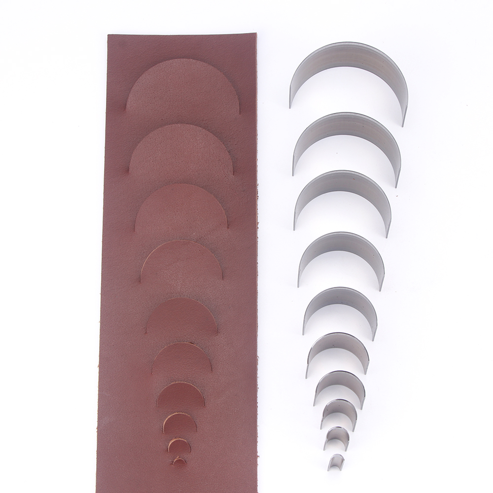 Leatherwork Rings - 10-delige set halve cirkelponsmatrijzen voor DIY
