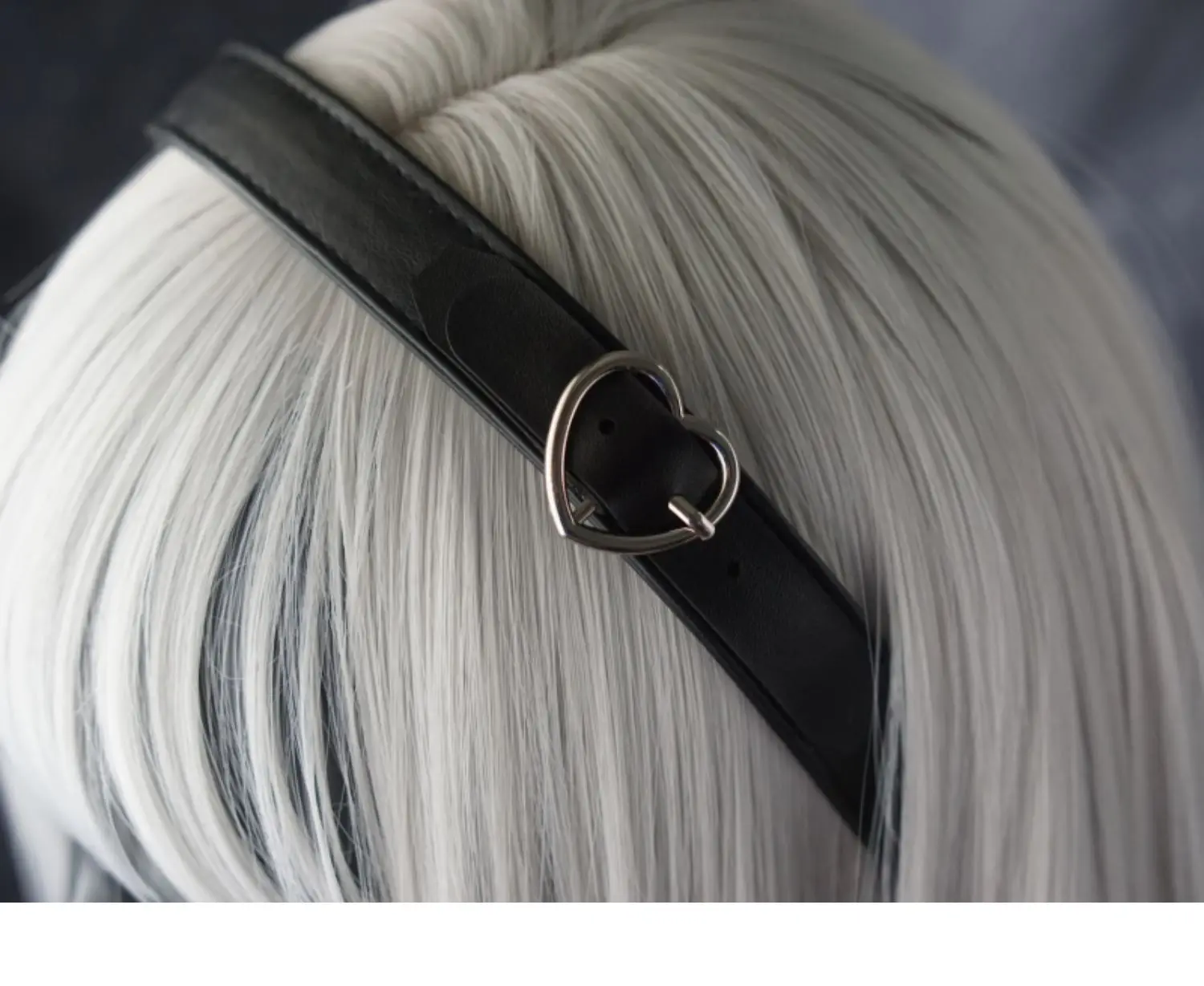 Leatherwork Pony - Gothic Lederen emmer Hoofdband Harajuku Punk