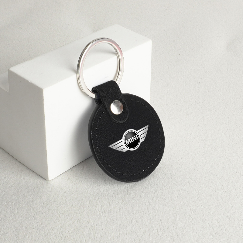 Leatherwork Rings - Leren auto sleutelhanger sleutelring voor BMW