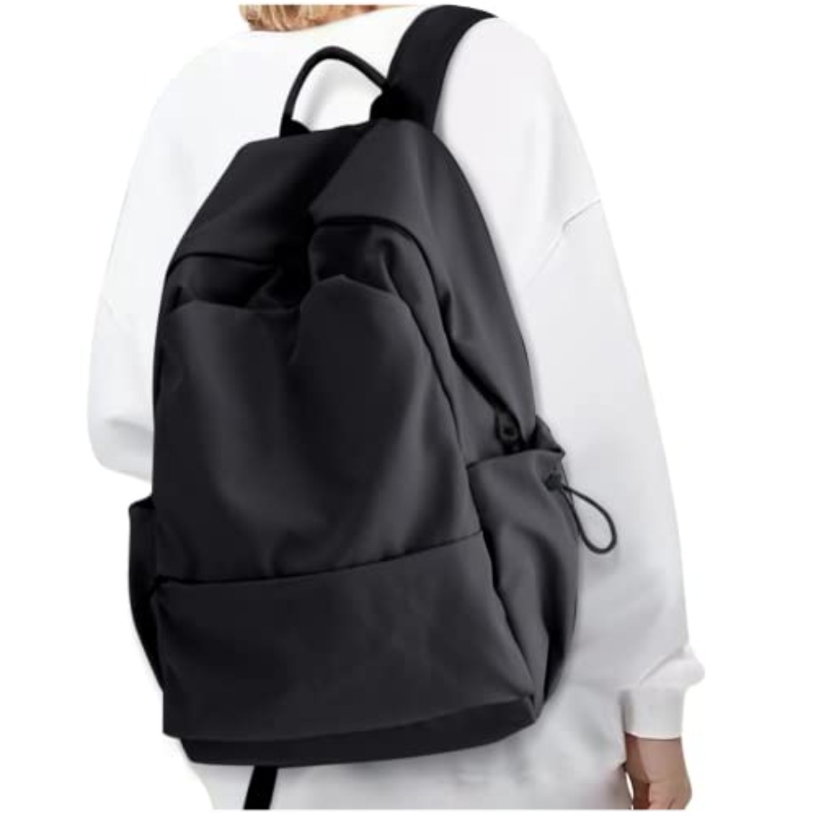 Leather Work Is - Zwarte rugzak voor dames, kleine schoolrugzak