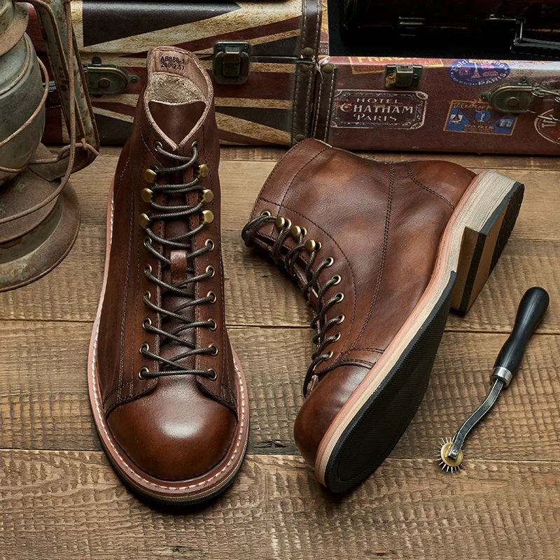 Handgemaakte Britse Big Size M - Leather Work Boots recensie en prijs