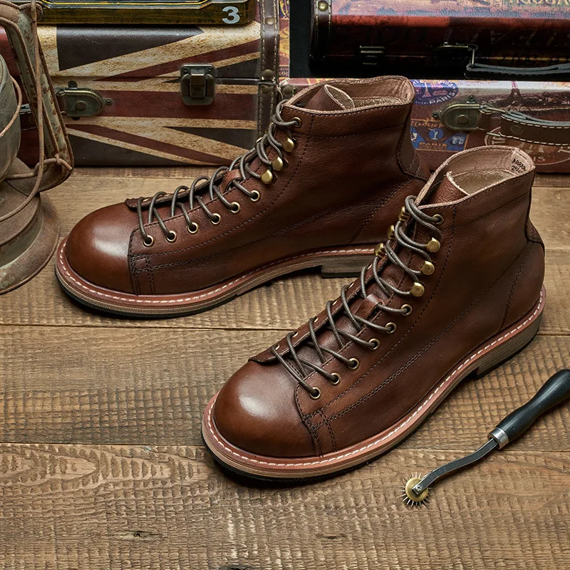 Handgemaakte Britse Big Size M - Leather Work Boots recensie en prijs