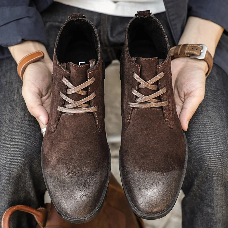 Nieuwe Koe Suede Enkellaarsjes - Leather Work Boots recensie en prijs