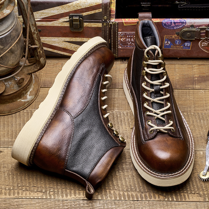 Werklaarzen met korte neus voo - Leather Work Boots recensie en prijs