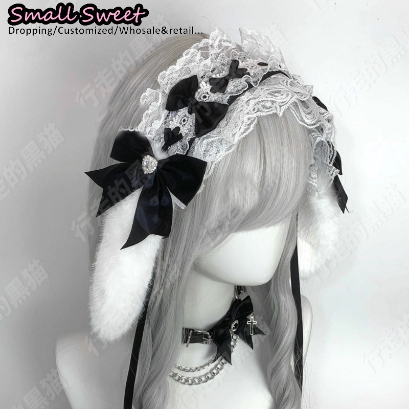 Goth Bunny Ear Bow Haarbanden  - Leatherwork Rings recensie en prijs