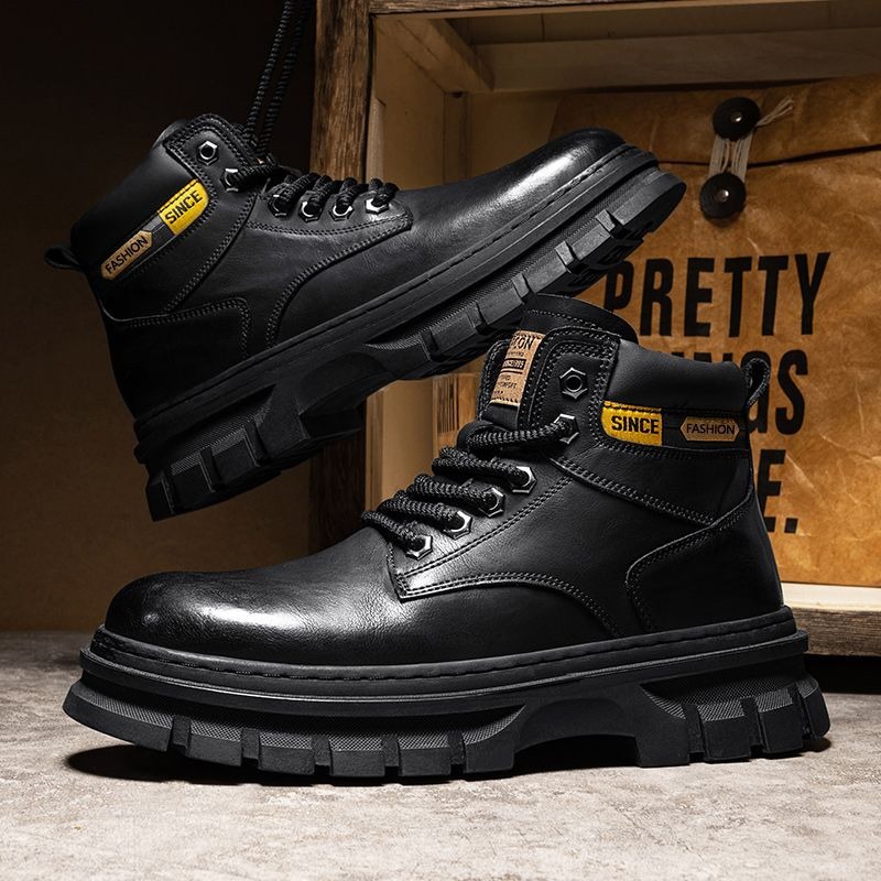Vintage Heren Platform Enkella - Leather Work Boots recensie en prijs