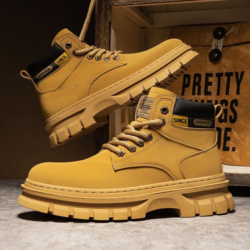 Vintage Heren Platform Enkella - Leather Work Boots recensie en prijs