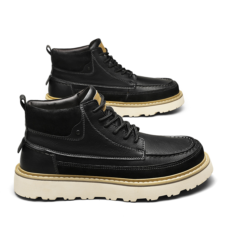 Bruine fleece gevoerde warme h - Leather Work Boots recensie en prijs